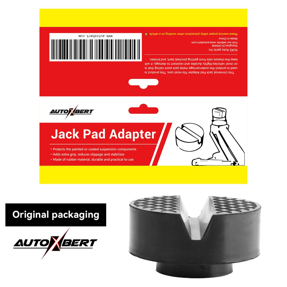 2PCS Universal Rubber Jack Jacking Pad Lift Pinch Weld Adapter Frame Protector &