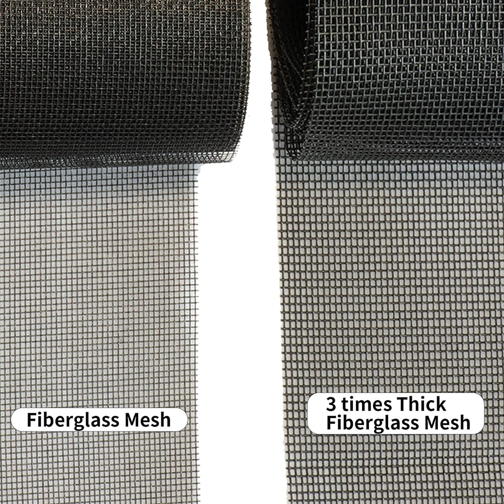 Pet Proof Window Screen Replacement - 60" x 100" Charcoal Mesh, Tooltriz