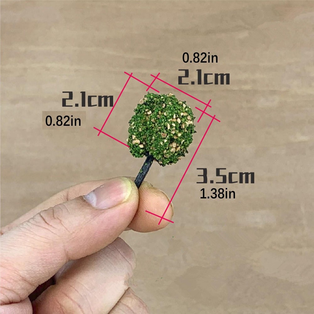 12Pcs Simulation Bush Tree Model Miniature Scene For 1:35/1:48/1:72/1:87 Scale e