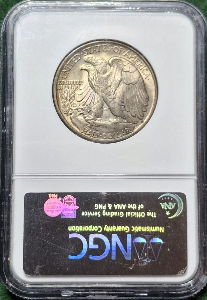 1945 Walking Liberty Half Dollar - NGC MS65