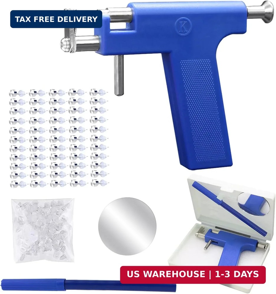 Professional Ear Piercing Gun Kit 98pcs Reusable Tool Stud Set