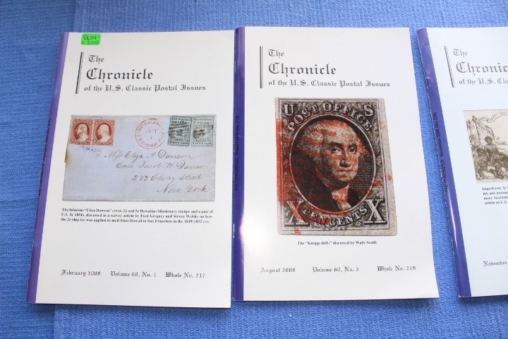 The Chronicle of US Classic Postal Issues Partial year 2008 BlueLakeStamps Great