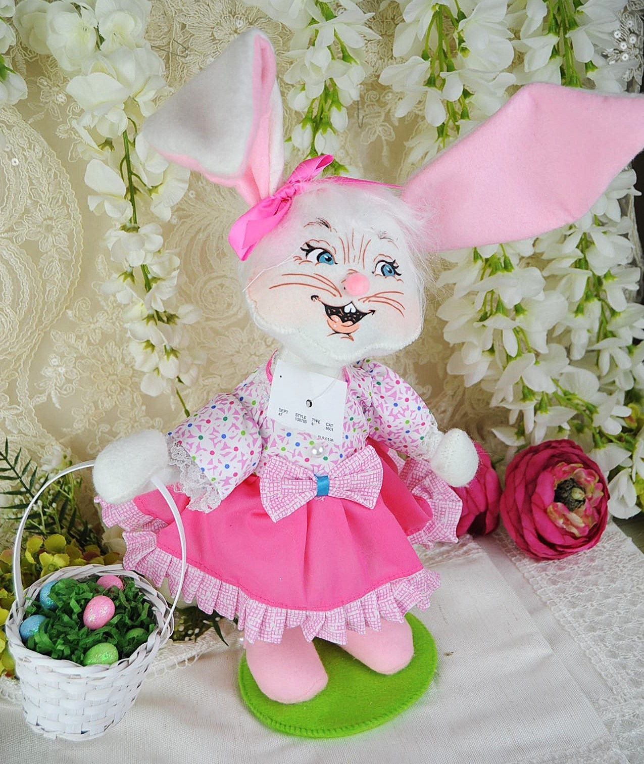 15in Easter Parade  Girl Bunny with easter eggs basket .2020 retired NWOT