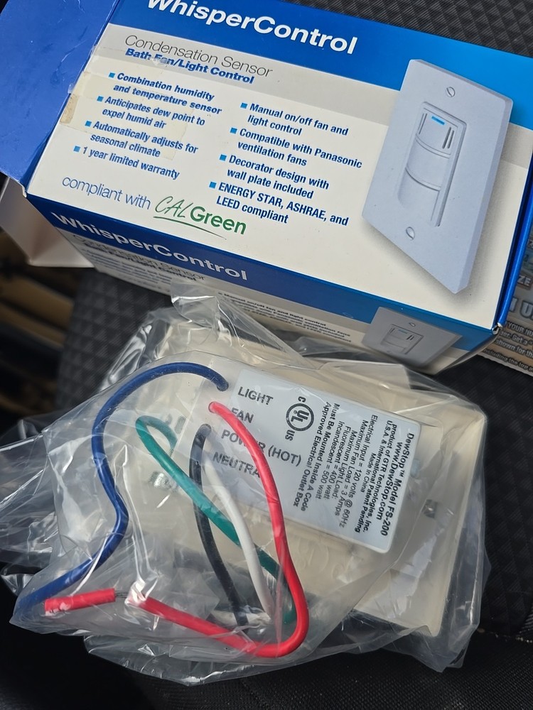 Panasonic WhisperControl FV-WCCS2-A Adjustable Condensation Sensor Open Box