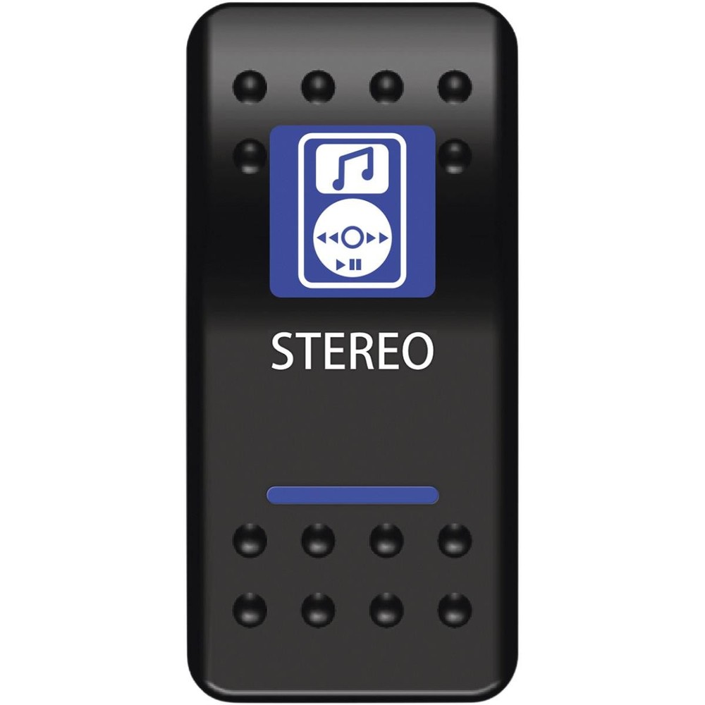 Moose Utility 0616-0330 Rocker Switch - Stereo (Single Pole, Single Throw)