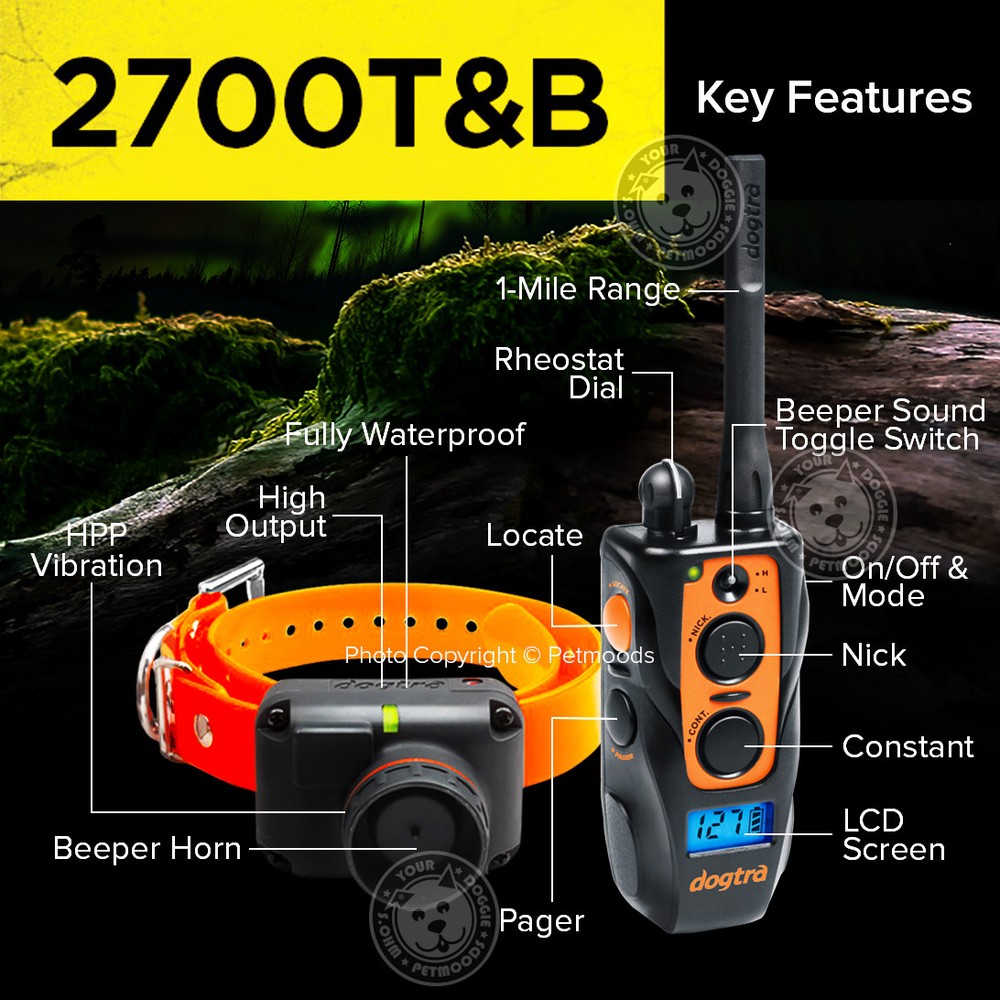 Dogtra 2700T&B Remote Dog Training & Beeper Collar System Hunting Train / Beep
