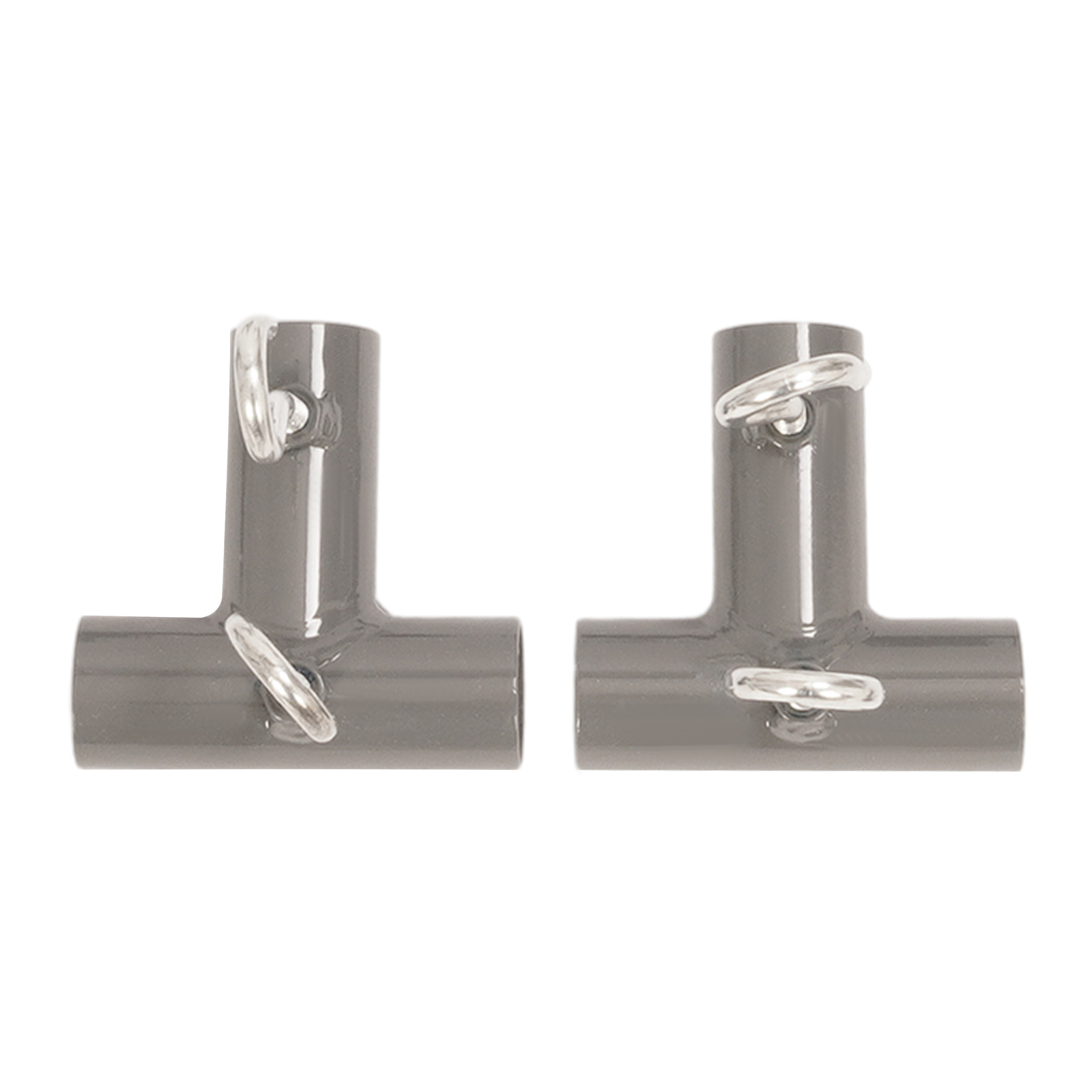 10 Pieces Gray Powder Coated 1" Golf Frame Corner Bracket Kit DIY with Eye-Bolts