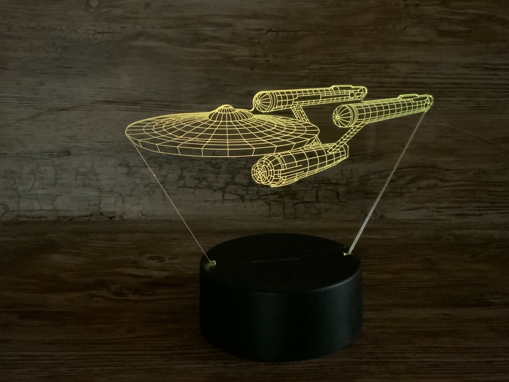 Star Trek Enterprise 3D LED Lamp, multi-function remote and Free Shipping