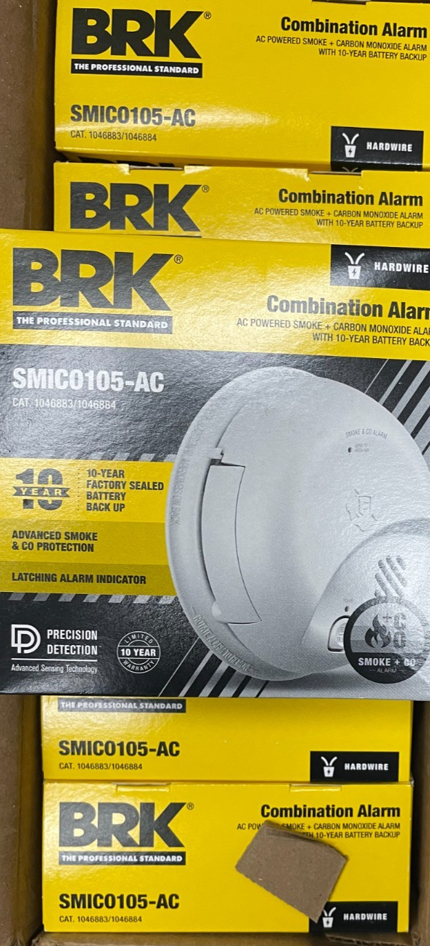BRK SMICO105-AC Smoke/Carbon Mono Alarm Pack of 6