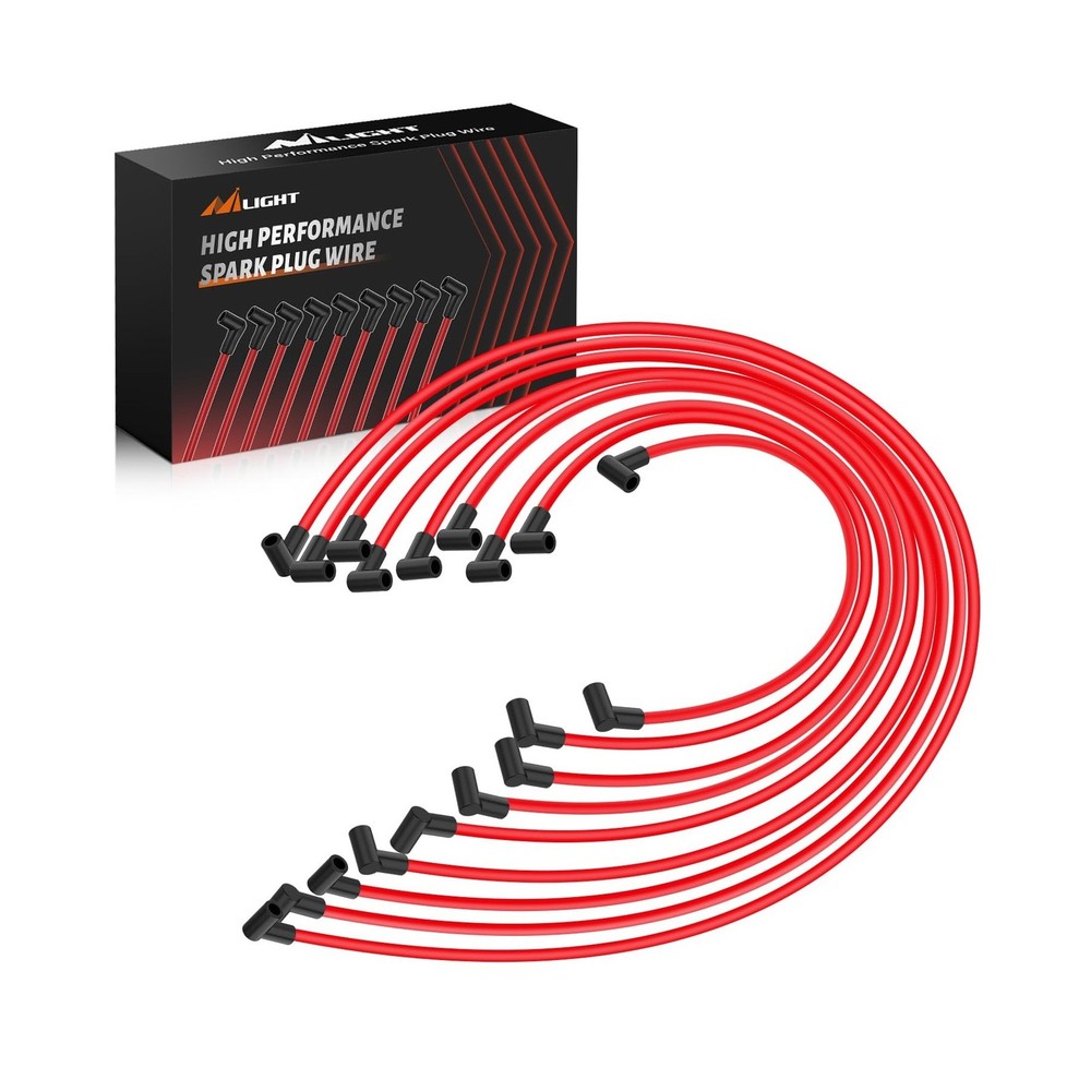 Nilight Spark Plug Wire 10.5 mm 90 Degree Boots High Performance Ignition Wir...