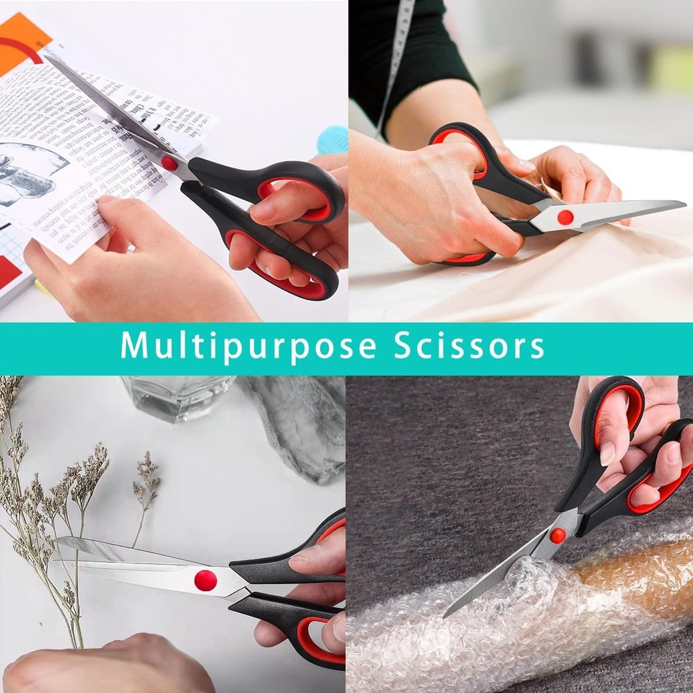 Ultra Sharp 2 Pack 7.5" All-Purpose Scissors – Stainless Steel Scissors