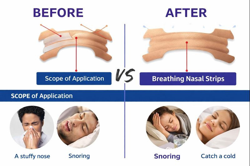 2 Pack NASAL STRIPS Breathe Nose Better Reduce Snoring Right Sleep