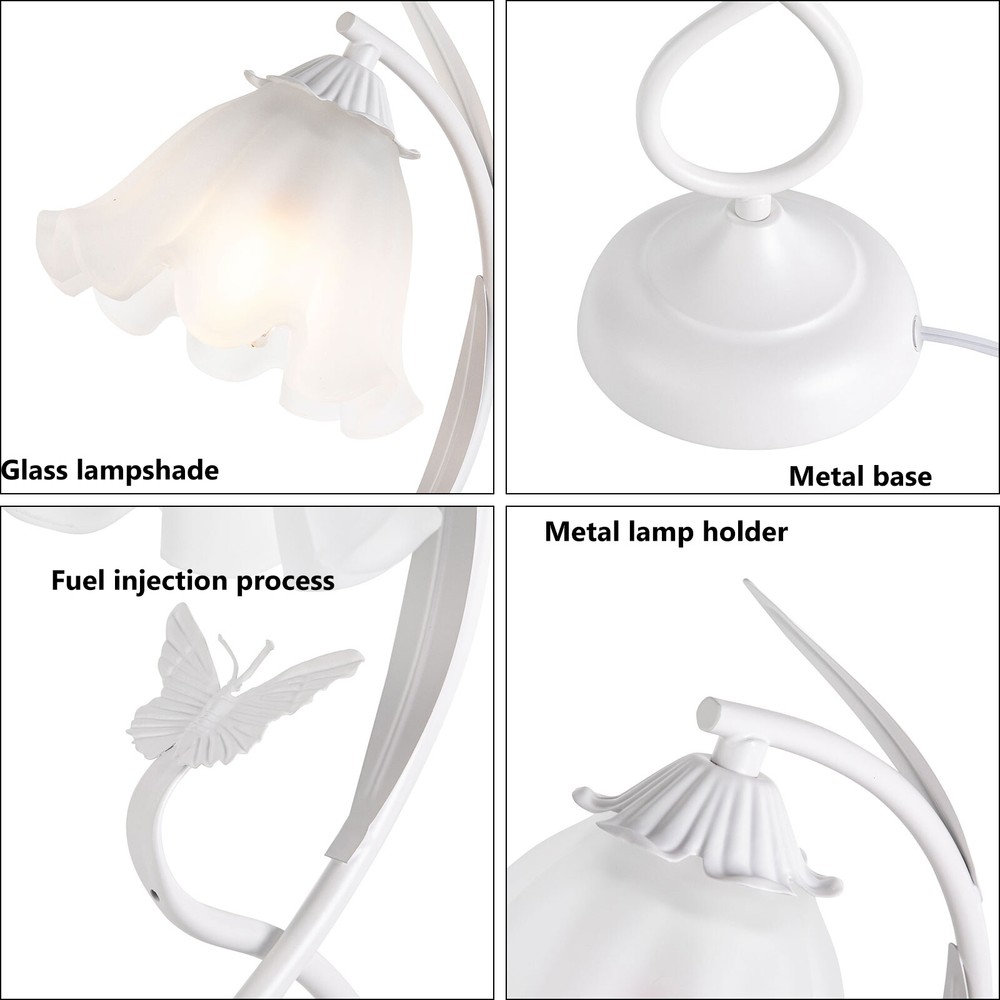 Table Lamp Flower-shaped Table Lamp Bedside Dining Table Lamp E26 Lampshade 110V