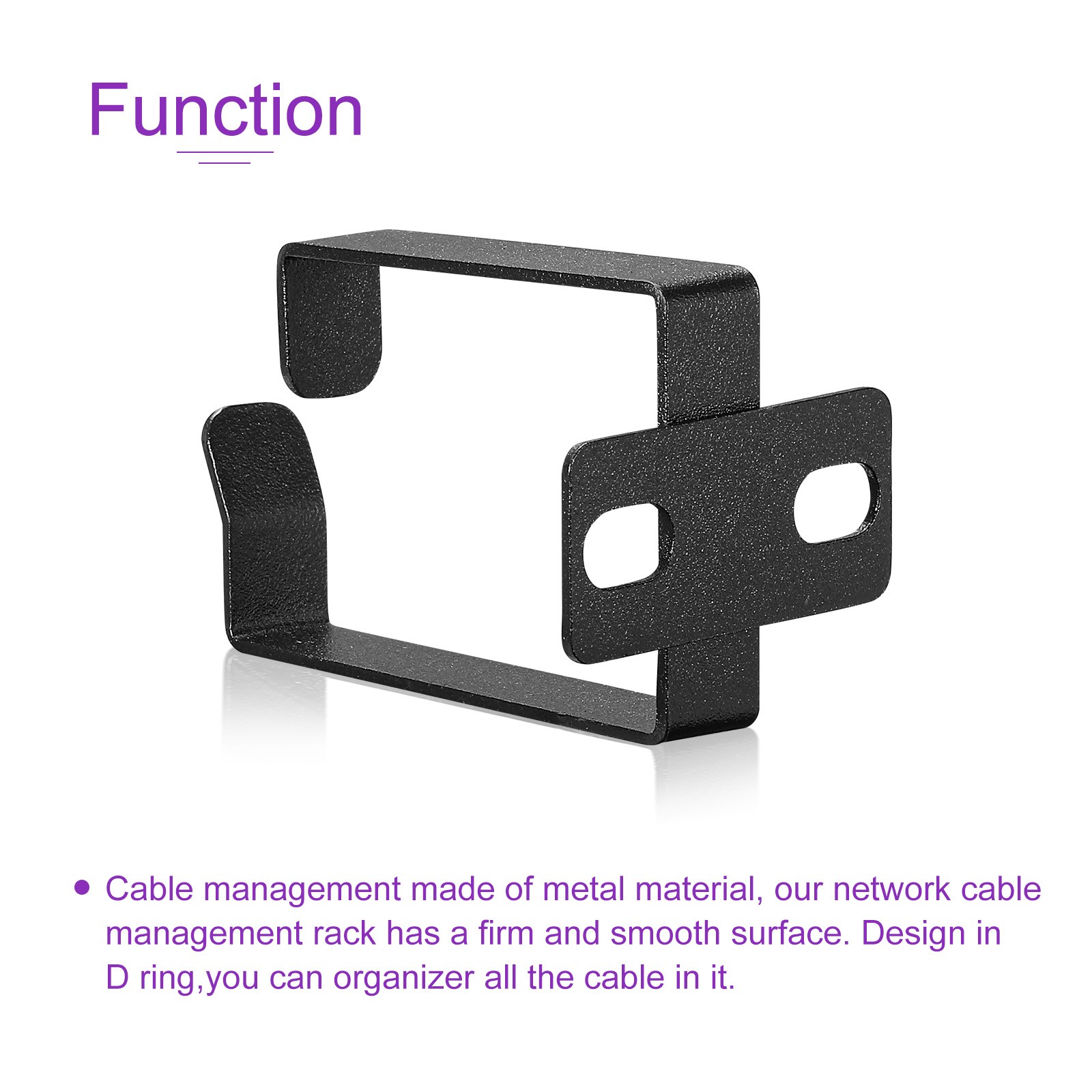 10 Sets Server Rack Cable Management D Ring Hook Network Mount Metal Wire Cord