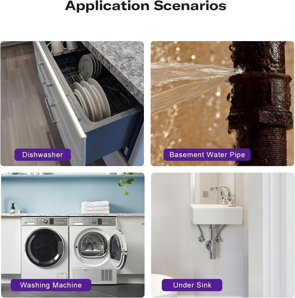 THIRDREALITY Zigbee Water Leak Sensor with Dripping Detection 4 Pack, 120 dB ...