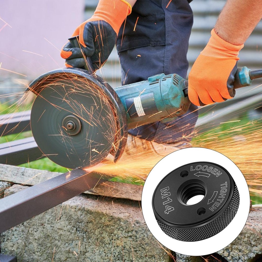 Portable M14 Angle Grinder Chuck Quick Release Nut Clamp Self-locking Plate