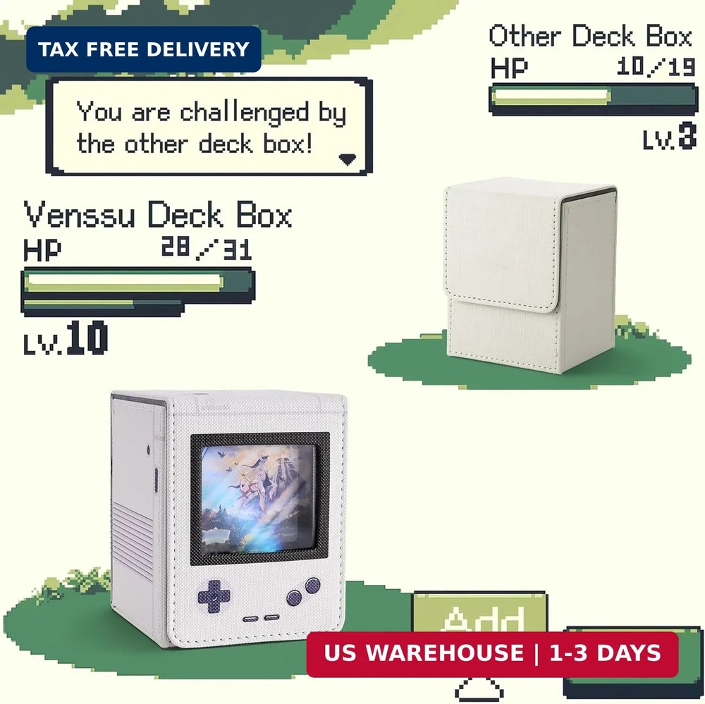 Retro Gaming Console Appearance MTG Deck Box with Commander Display, Card Deck C