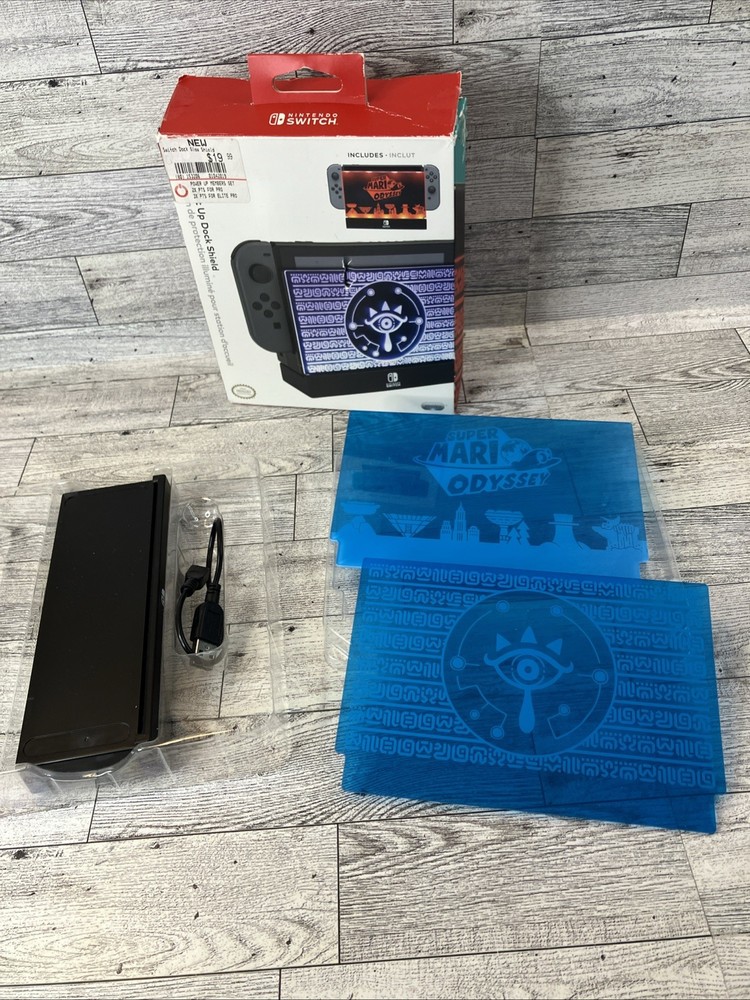 Nintendo Switch Zelda Mario Odyssey PDP Light Up Dock Shield Wireless controller