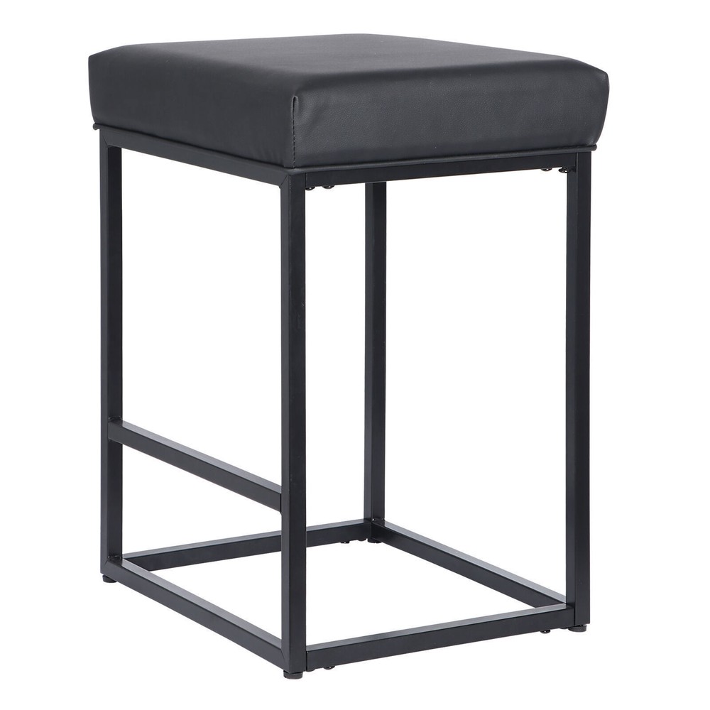 Set of 2 for Kitchen Counter Backless Modern Square Barstools Upholstered