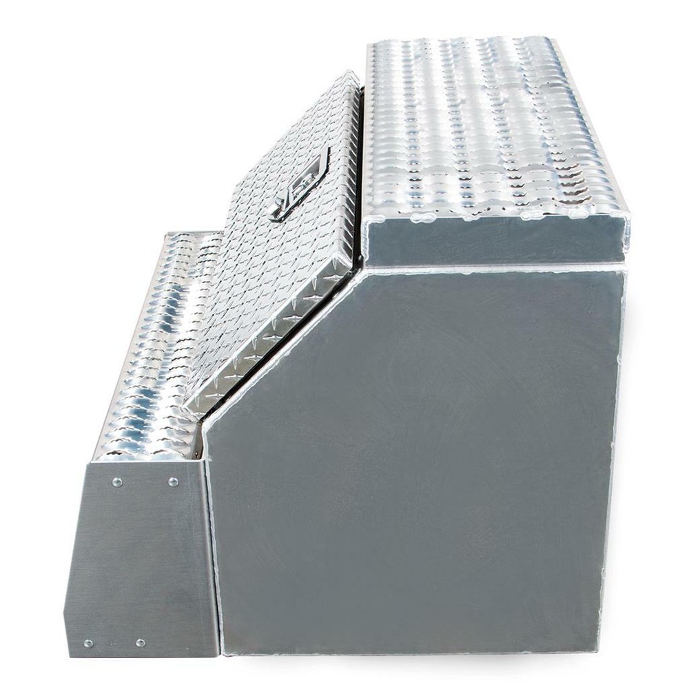 30" Aluminum Step Saddle Box with Lock and Keys