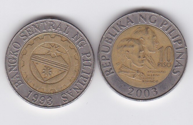 Philippines - 10 Piso 2003 VF Lemberg-Zp