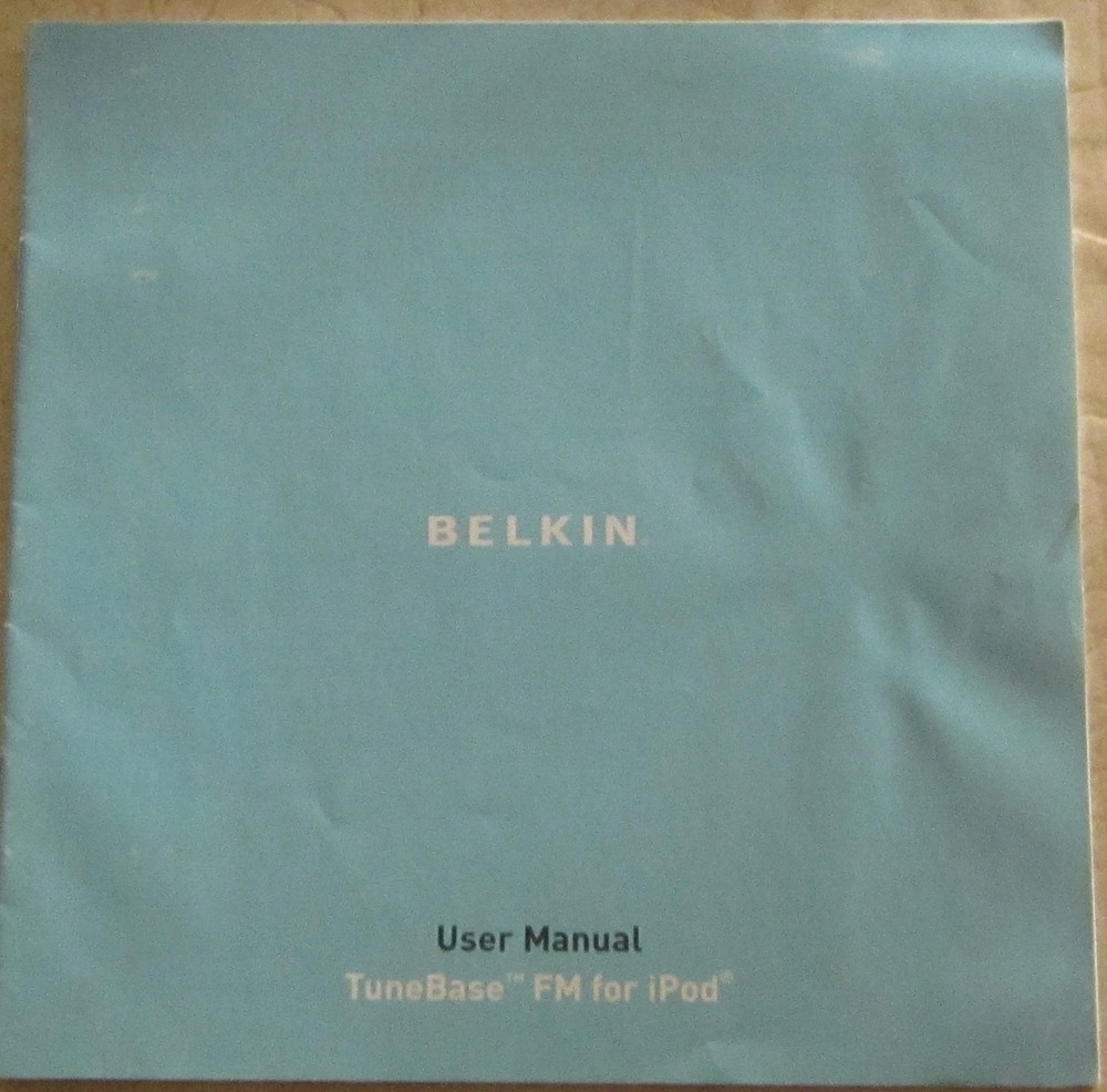 Belkin TuneBase FM Transmitter,iPod,Dock Connector Model F8Z049- w/instructions