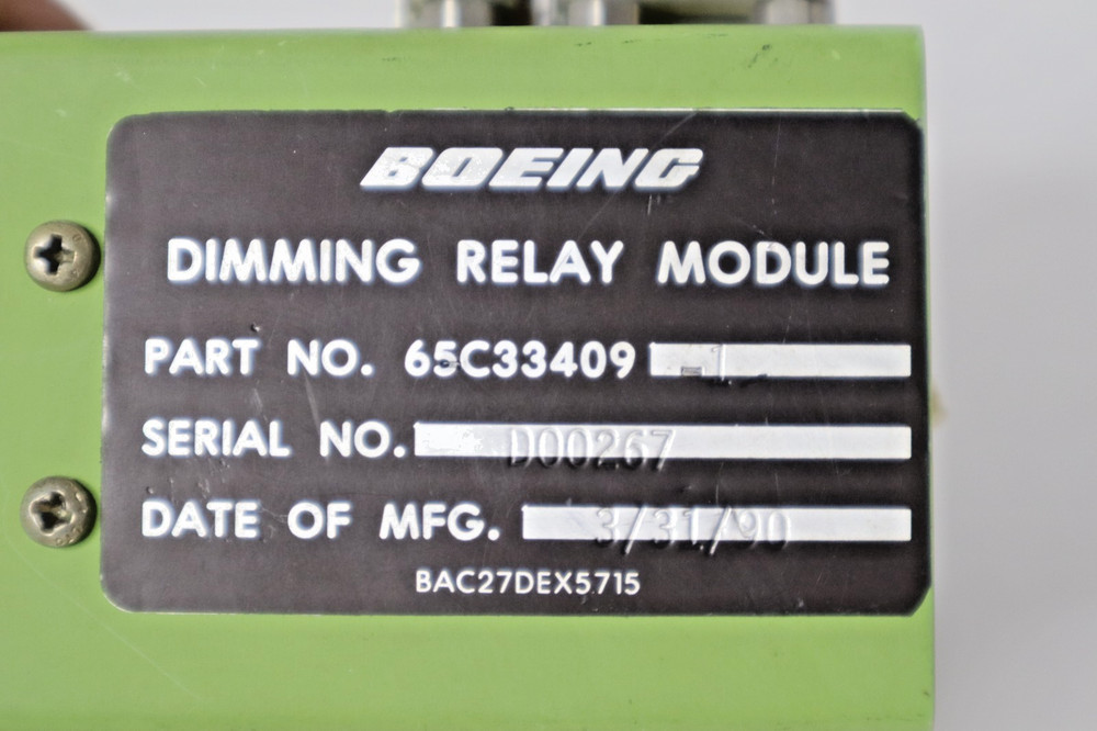 Boeing 65C33409-1 Dimming Relay Module