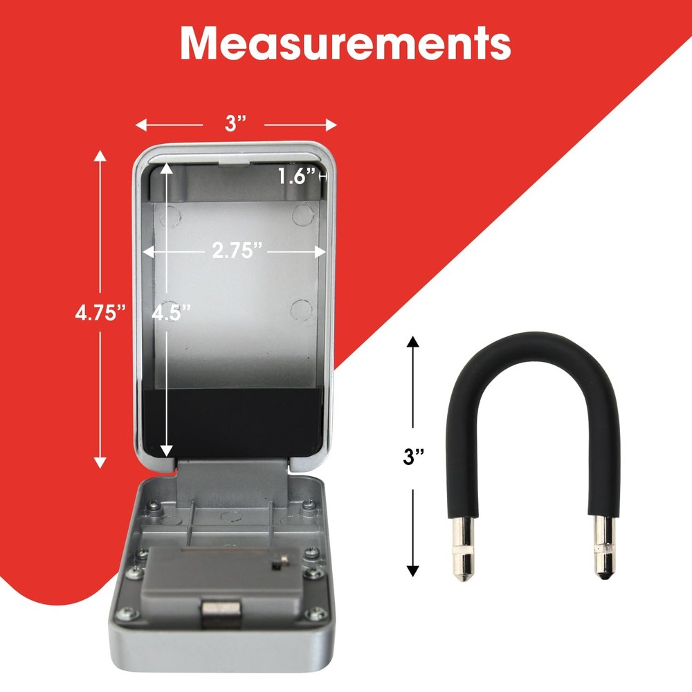 Key Lock Box, Secure lock box for keys with code for Indoor and Outdoor Use, ...