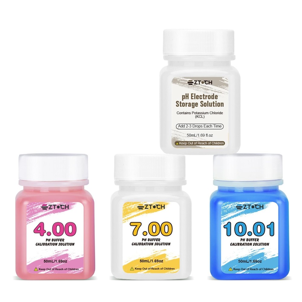 pH Calibration Solution Kit, pH 4 7 10 with KCL Electrode Storage Solution*1,...