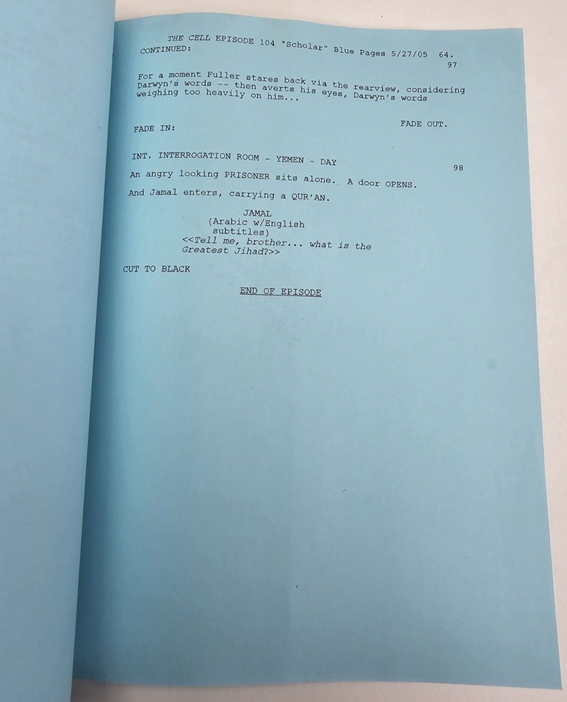 SLEEPER CELL / Kamran Pasha 2005 TV Script, Michael Ealy & Oded Fehr "Scholar"