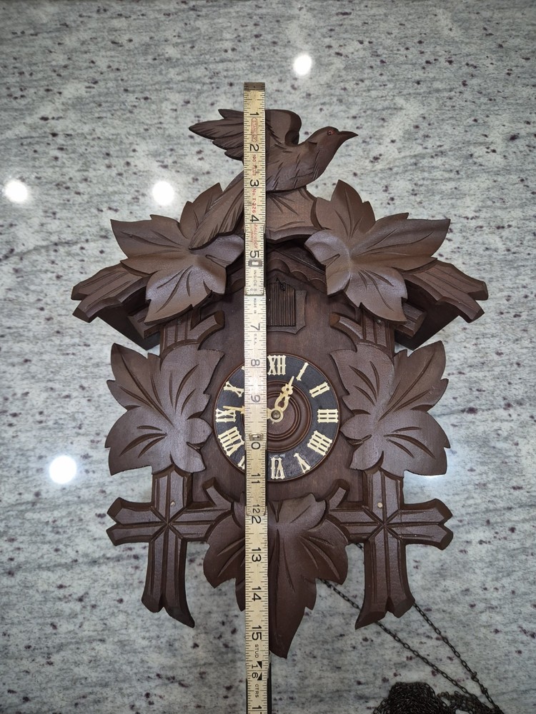 Large Older Black Forest Cuckoo Clock Refurbished And Working