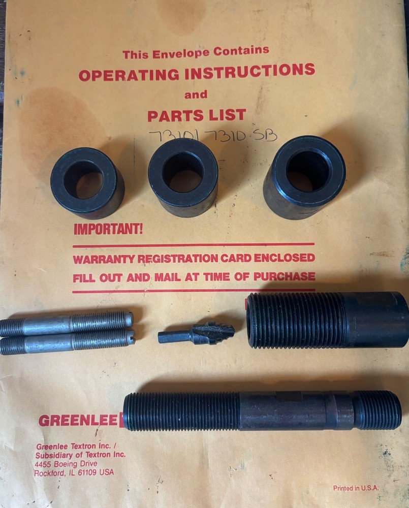 Greenlee Knockout Punch Driver Set 7310 Never Used