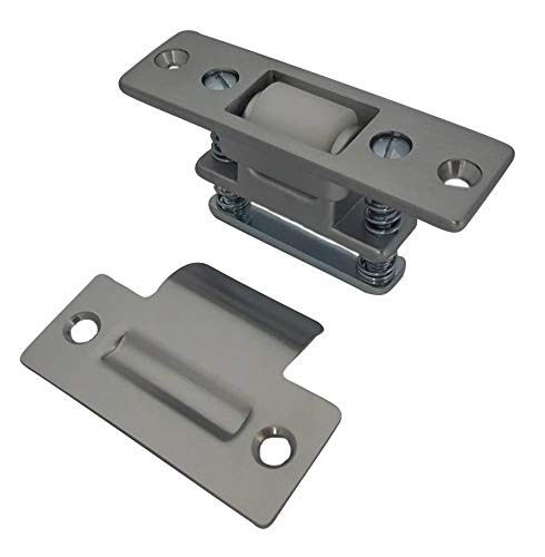 Heavy Duty Solid Brass Adjustable Silent Roller Catch Satin Chrome 1 Pack