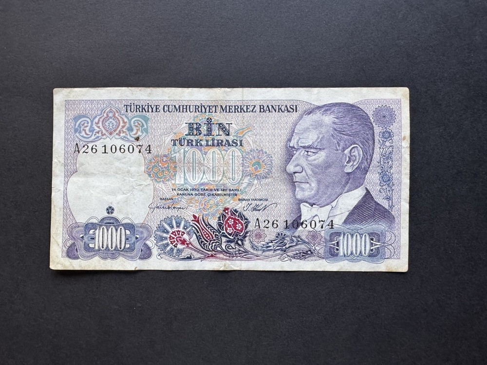 Turkey 1000 Lira Banknote
