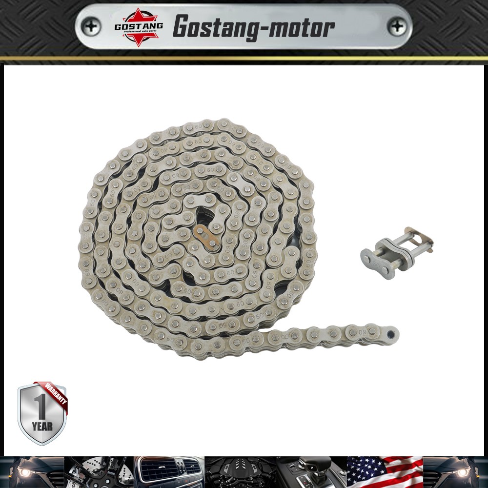 60-2 Double Strand Duplex Roller Chain 10 Ft with 2 Connect Links