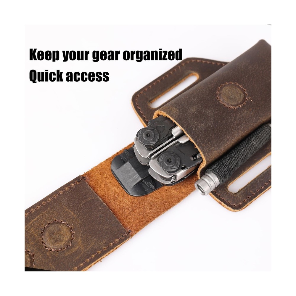 Topstache Leather Multitool Sheath for Belt - Multitool Holder - ED... Fast Ship