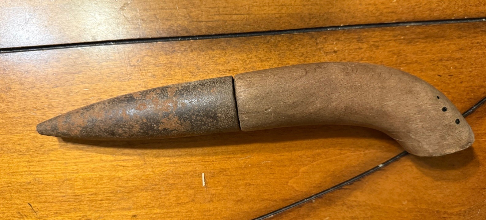 VINTAGE Wood and Steel Dibber Dibbler Garden Tool Bulb and Seed Planter