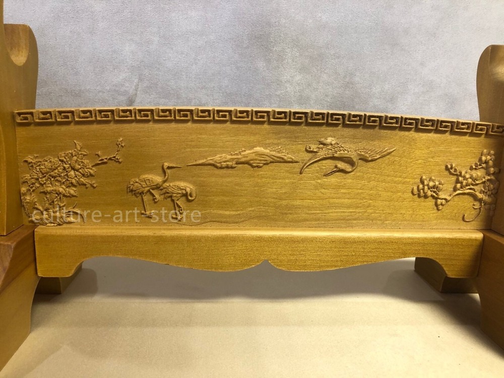 Two layers Cranes wood stand