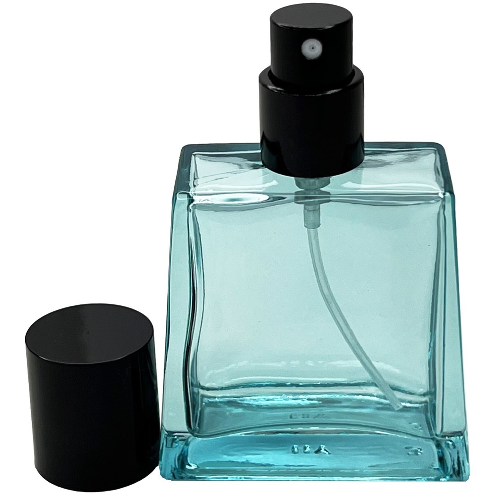 30ml 1oz colored glass empty perfume trapezoid spray bottles