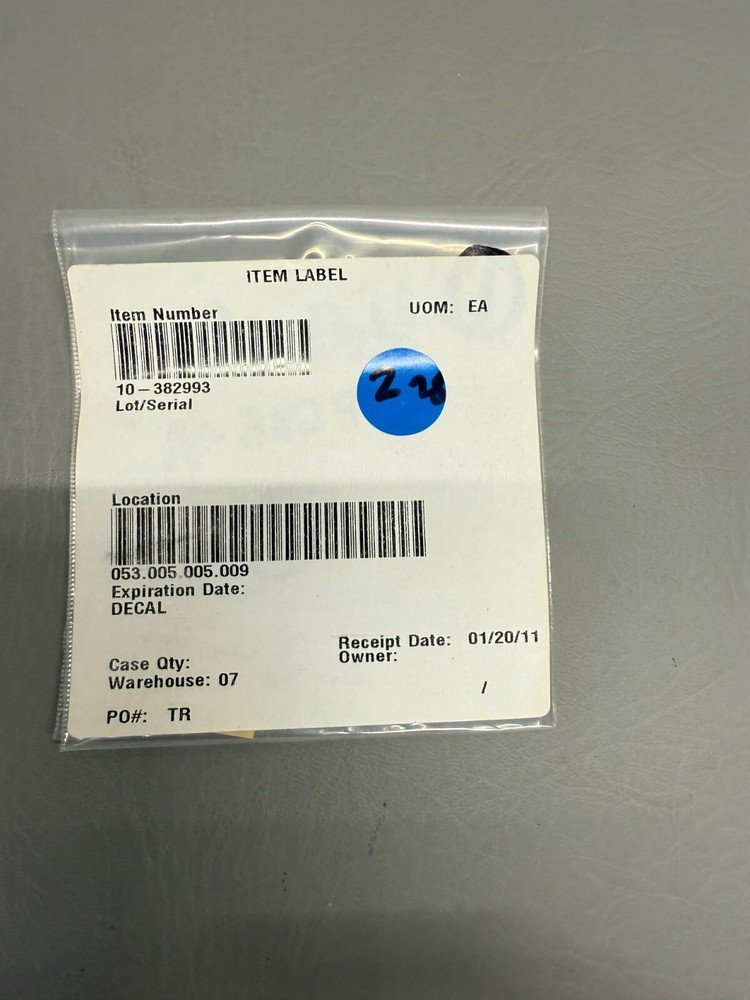 10-382993 Do Not Overtighten Placard