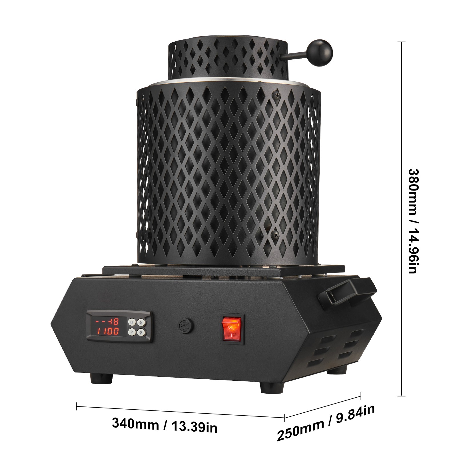 Uimoso Electric Gold Melting Furnace 1350W with Digital Control and 2 Crucibles