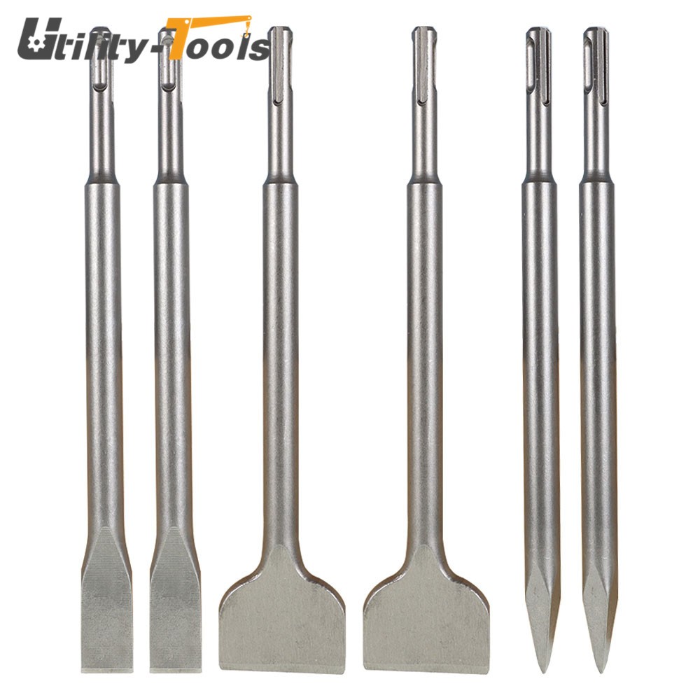 6 Pcs SDS Plus Chisel Set Concrete Drill Bits Set Rotary Hammer Bits