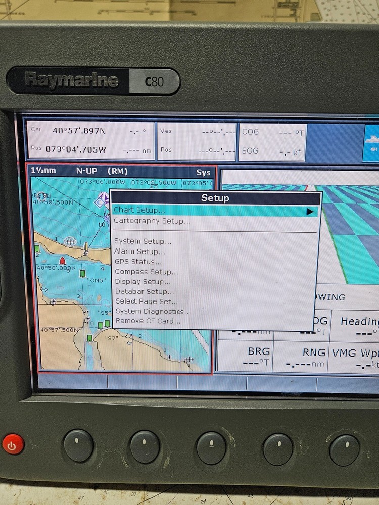 Raymarine C80 Chartplotter, GPS, Fishfinder, Radar