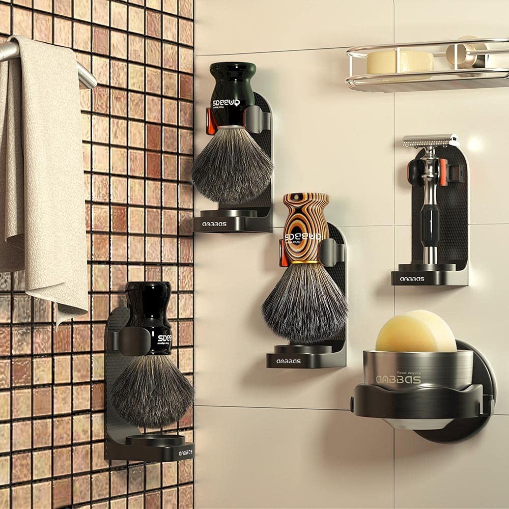 Wall Mounted Shaving Holder, ABS DIY Assembly Type Multipurpose Stand for Ele...