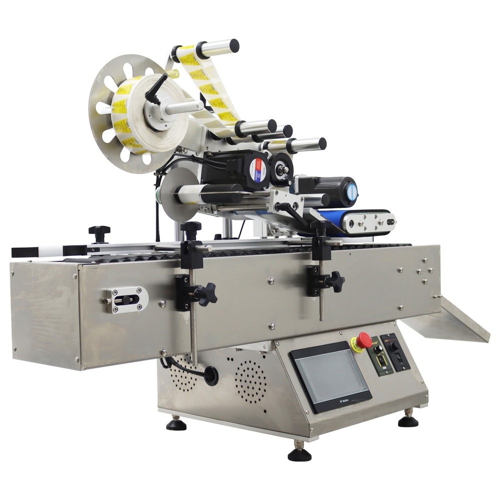 Automatic Desktop Roller Conveyor Horizontal Labeling Machine Touchscreen 110V