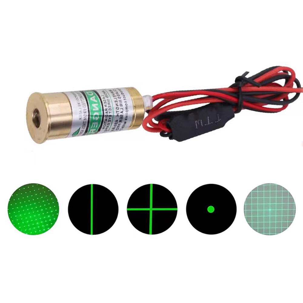 532nm 45mW 3V Dot Line Starlight Cross Grid Pattern 3D Green Light Laser Module