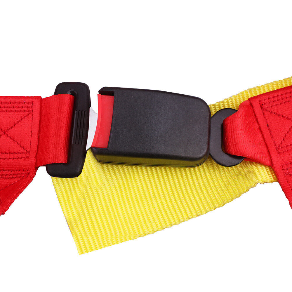 2PCS 4 Point 2" Safety Seat Belt Racing Harness Red Go-Kart CanAm X3 ATV UTV