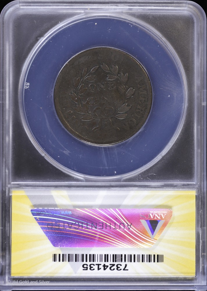 1802 1C Draped Bust Large Cent ANACS Good 6 | G