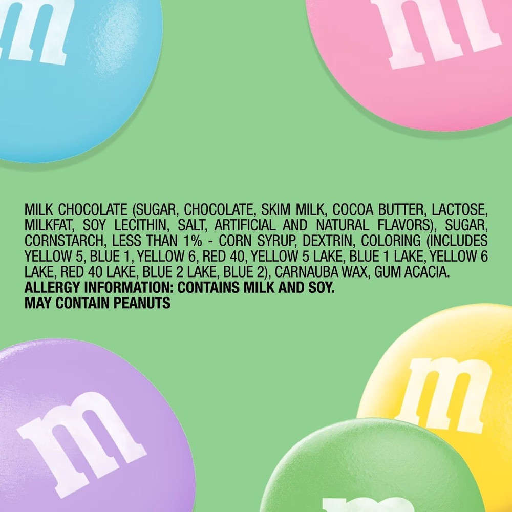 M&M's Milk Chocolate Assorted Pastel Easter Candy Bulk Jar 62 oz