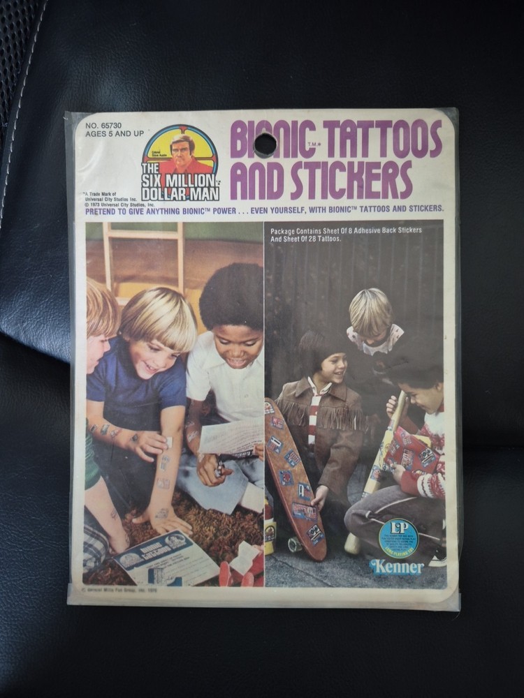 The Six Million Dollar Man Bionic Tattoos And Stickers